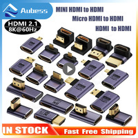 HDMI-Compatible 90 Degree Adapter 8k 4k@120Hz 270 Degree Hdmi Angled Adapter 90 Degree Mni HDMI To HDMI U Shape L Type Converter