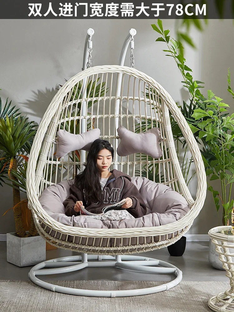 Indoor swing net red double lift chair home balcony lazy bird's nest hanging basket chair hammock bedroom rocking chair rattan