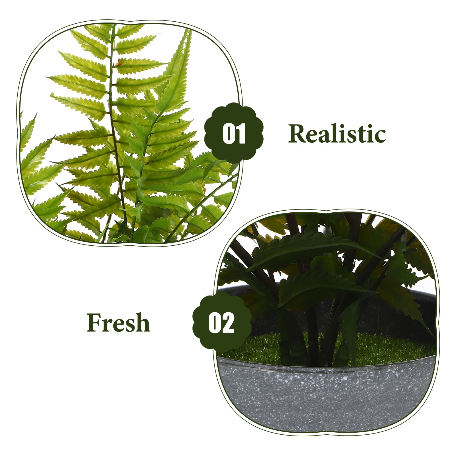 

1Pcs Simulation Fern Plant Artificial Potted Green Plant Decor Mini Bonsai Desktop Decoration Mini Potted Bonsai