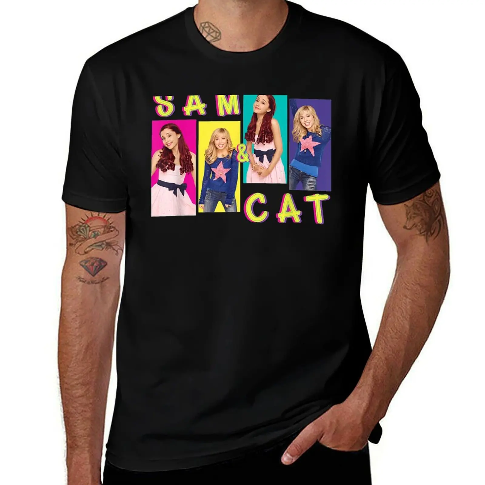 Sam And Cat T-Shirt Gym Exercise Short Sleeve T-Shirt