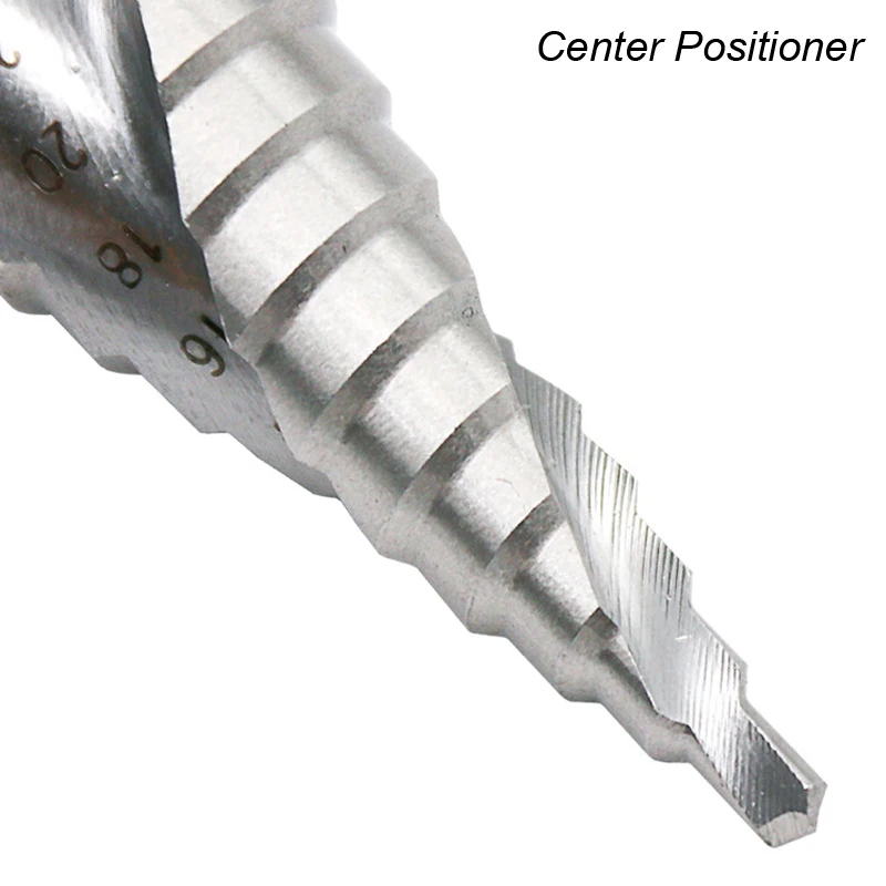 4-12mm 4-20mm 4-32mm 6-60mm Spiral Groove Step Drill Bit For Wood Metal Stainless Steel Hole Cutter Round Shank Cone Drill Bit