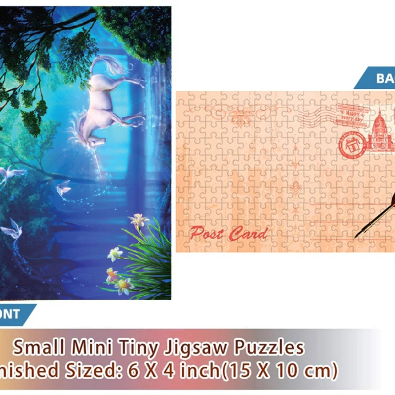 

150PCS Mini Test Tube Jigsaw Puzzle Decompression Toys Unicorn Painting Puzzle for Adult Family Game Educational Toy