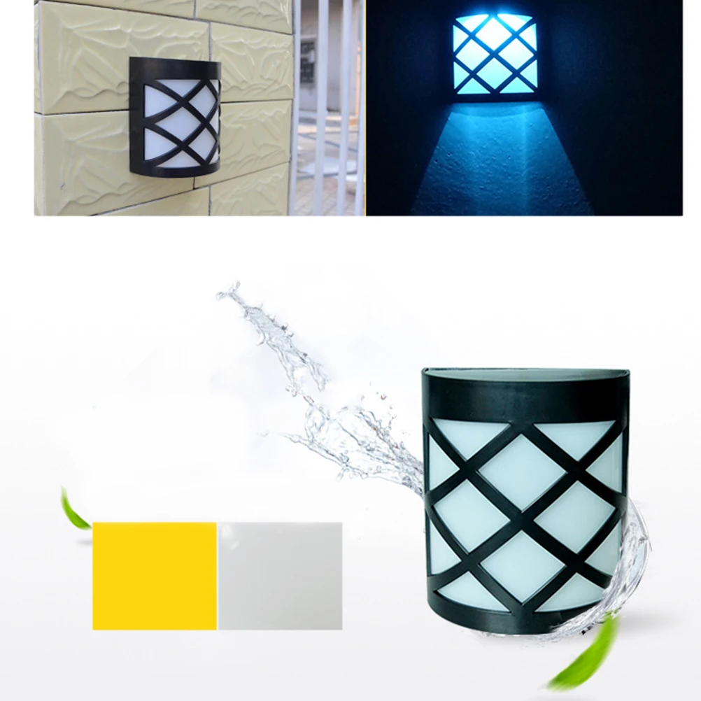 

2pcs Solar Wall Lamp LED Fence Garden Spotlight Outdoor Decor IP55 Waterproof Rechargeable Bright LEDs Efficient Panel