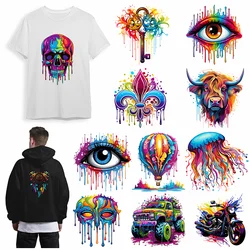 Glitzy Picture Theme Hot Print Clothing T-Shirt DIY Hoodie Jacket Patch Waterproof DTF