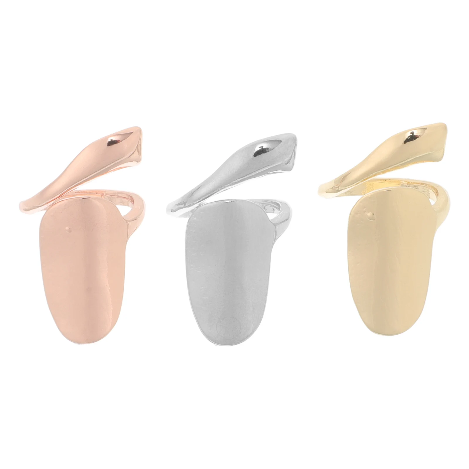 

3pcs Rings Crystal Claw Tip Alloy Lengthening Finger Design Women Party Halloween Charm Finger Nail Tip Claw Punk Jewelry