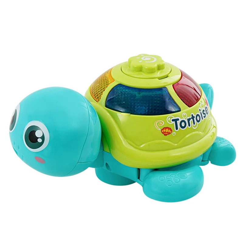 Tortue pondeuse René en mouvement, jouet musical, joli puzzle électrique pour bébé, guide d'apprentissage