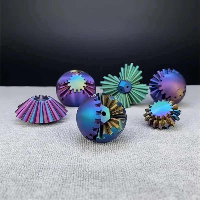 Gear Ball 3D Printed Spin Ball Cube Fidget Toys Sphere Fidget Desk Toy Stress Anxiety Relaxing Decompression
