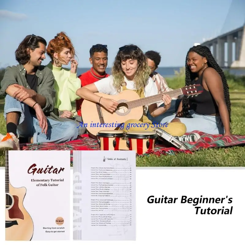Libro guitarra 652d para adultos principiantes Enseñe canciones famosas Teoría música acordes