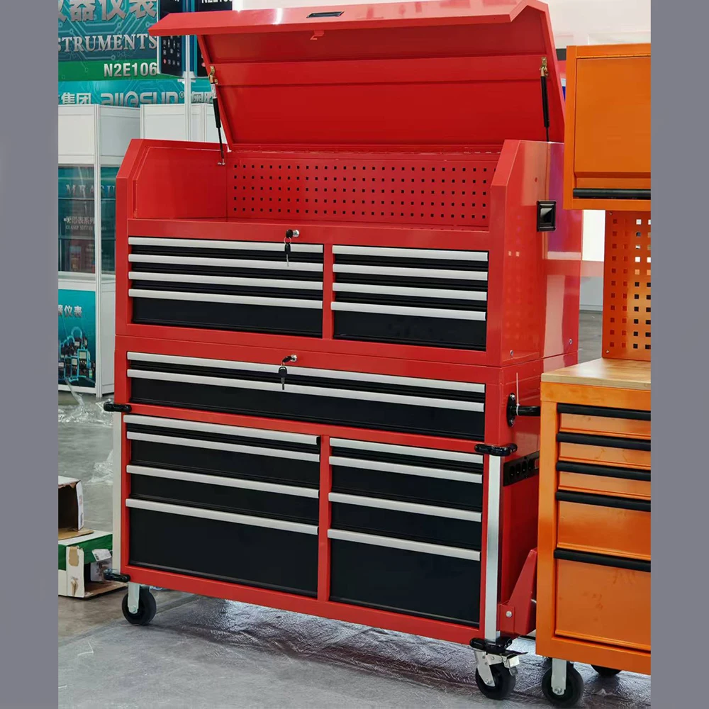

56in Bottom Chest Metal Tool Storage Cabinet Chest Combo Rolling Tool Chest On Wheels