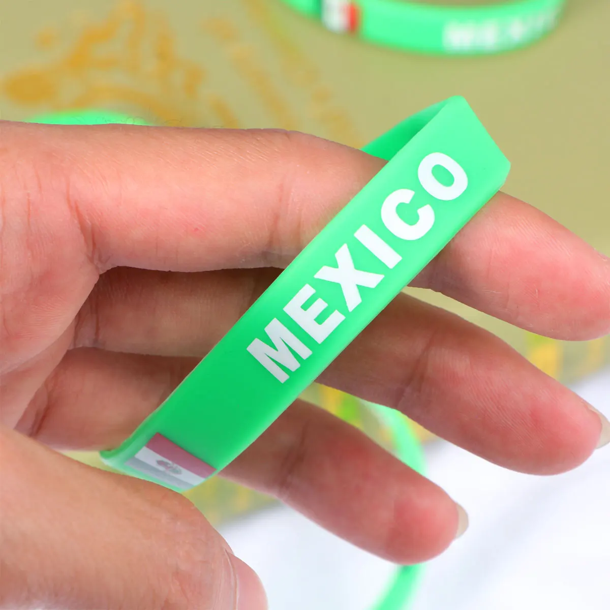 

5 Pcs Environmentally Friendly Silicone Bracelet Printed Country Flag Decorative Wristband Australian Bracelets