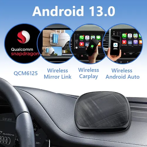 Imagen 2 del producto CarPlay Ai Box 8 + 128G Android 13 Carplay inalámbrico Android Auto QCM6125 CPU de 8 núcleos 4G LTE para VW Audi Kia Fiat