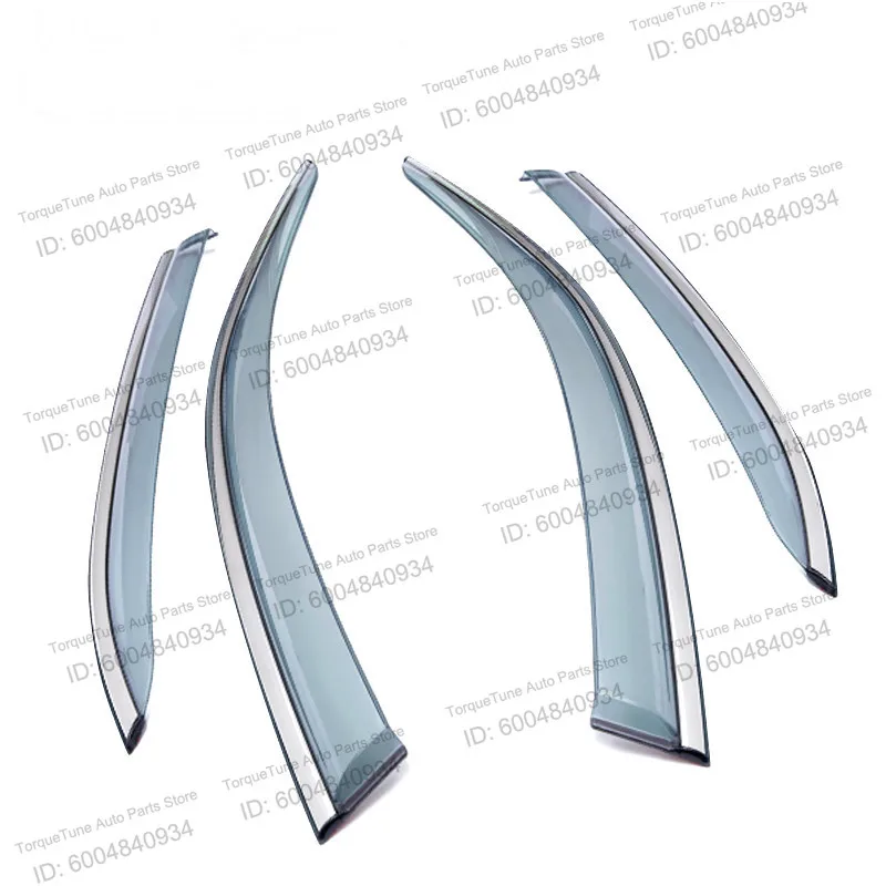 High Quality Window Visor for DONGFENG JOYEAR X3 2017, Rain Guard Sun Shade with Stainless Steel Trim, Easy Install