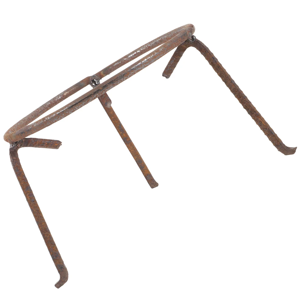 

Outdoor Camping Picnic Barbecue Stove Tripod Fire Basin St Pan Rack Wok Holder Durable Reusable Outdoor Travel Hiking Adventure