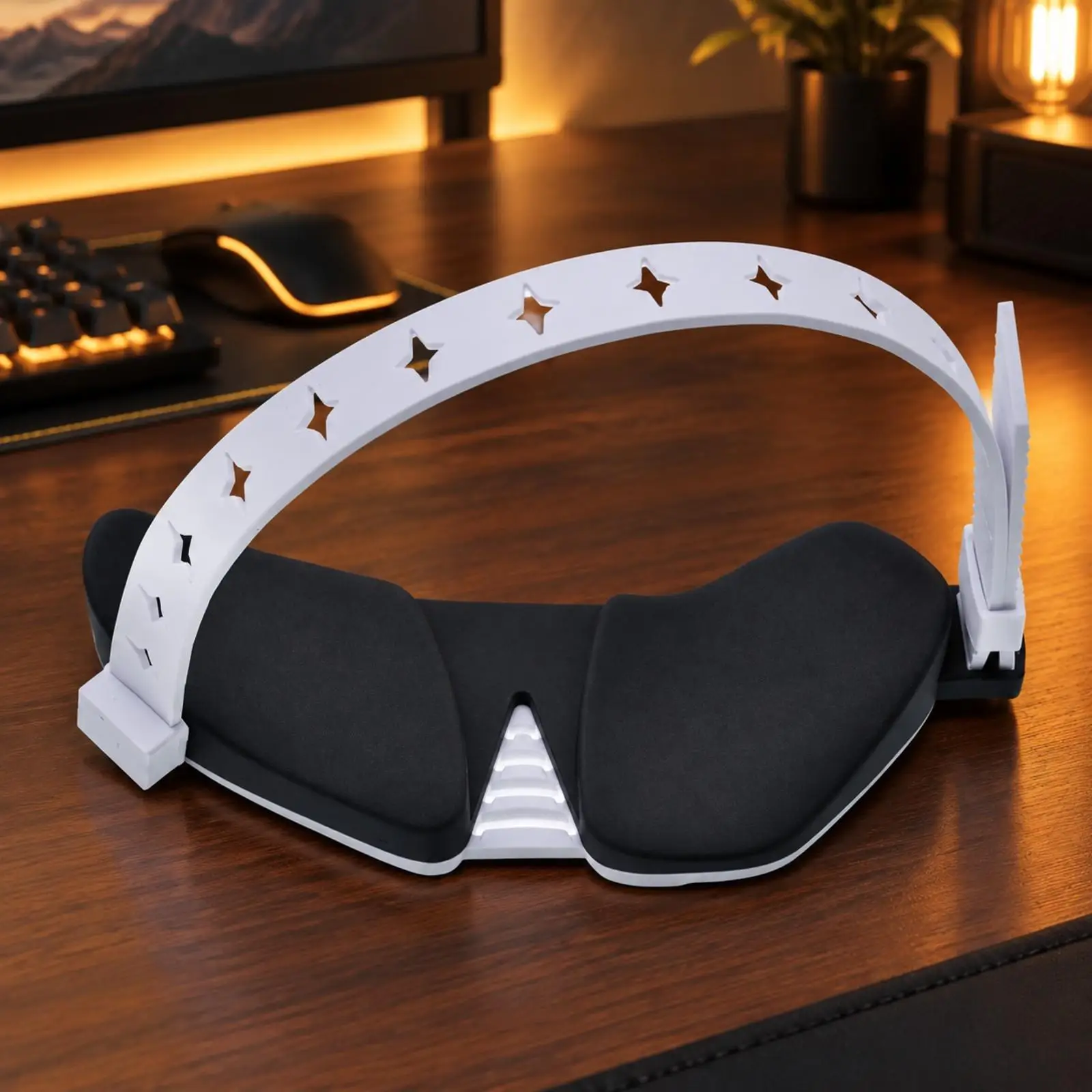 Right Hand Wrist Support Pad Ergonomic Silicone Cushion with Wristband for Office Desk Keyboard Typing and Gaming