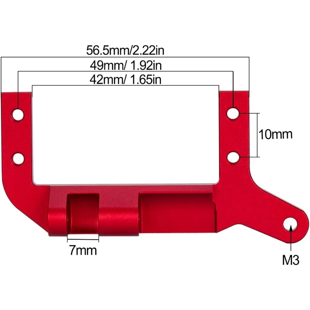 AMK TRX4 Servo Mount, Aluminum TRX4 SOA Mount 4-link Suspension for 1/10 RC Crawler TRX4 Sevro On Axle Mount Upgrades (Black)