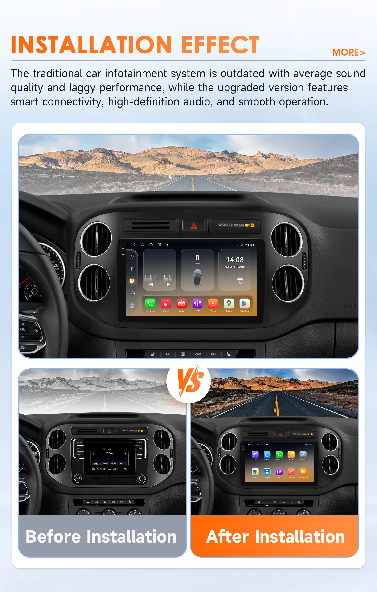 9'' AI Intelligent System Car Radio for VW Volkswagen Tiguan 1 NF GPS Wireless CarPlay Android Auto 4G 2 Din 2din Autoradio WIFI