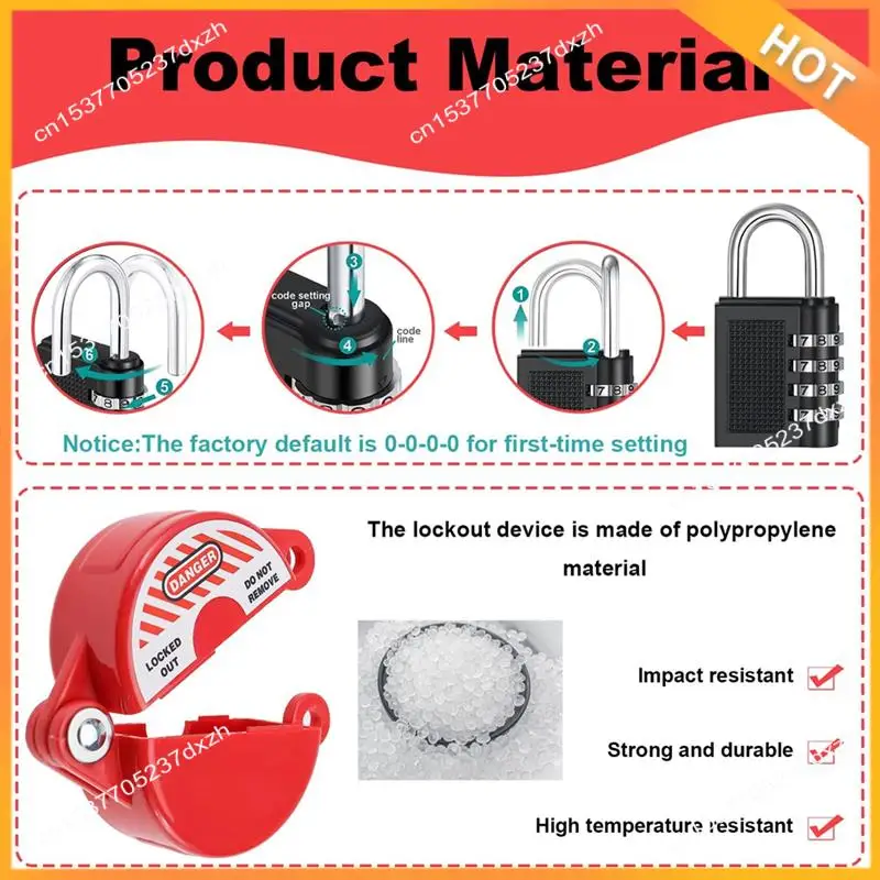 A43M 2Pack Gate Valve Lockout Device With Coded Lock For 1 To 2-1/2In Gate Valve Handles Gate Valve Lockout Water Spigot Lock