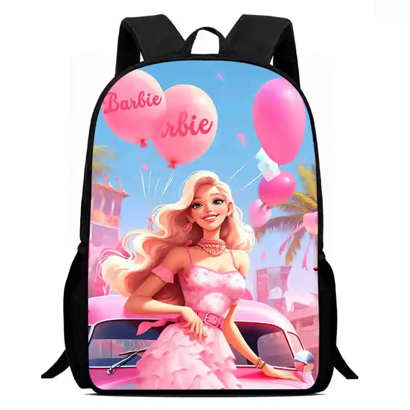 Sac à dos d'école de dessin animé pour filles Barbie, joli sac pour enfants, durable, léger, anime, garçons, maternelle