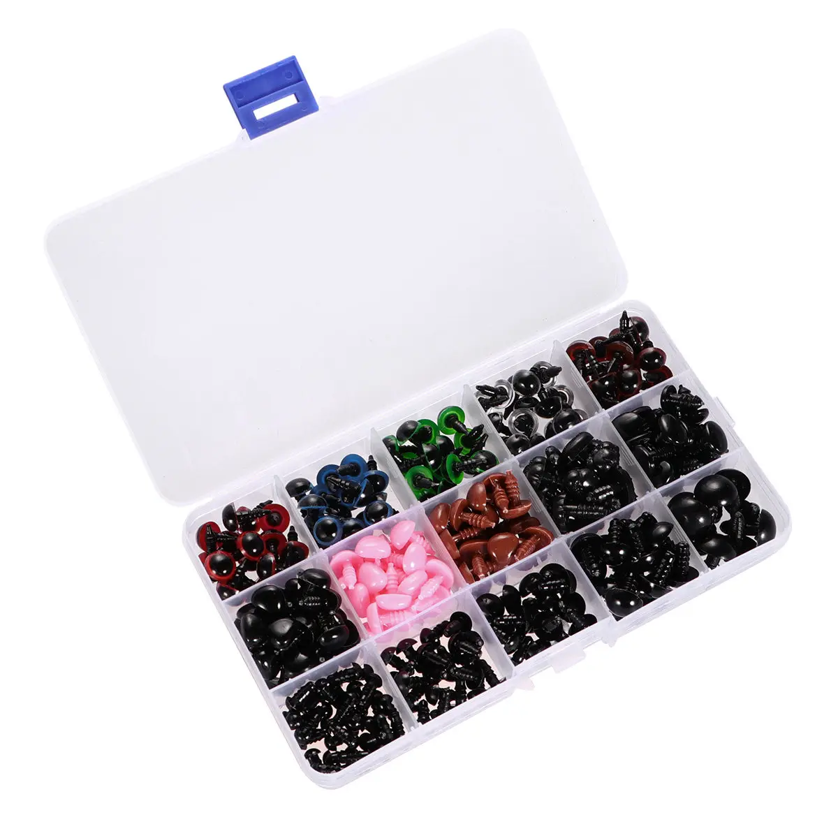 

560Pcs Plastic Safety Nose Eyes Set DIY Handmade Black Nose Accessories for Sewing Crochet Craft Making Puppet Gifts