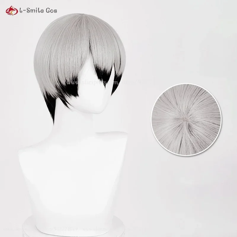 x;3,f6'b7\g, Shinsuke Kita 27cm Silver Gray Black Wigs Anime Cosplay Wig Heat Resistant Synthetic Ha5;h7'b8\f,4/ view 4