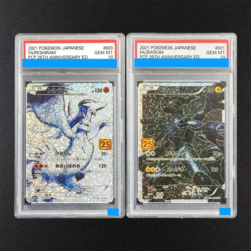 

Карта для самостоятельного изготовления (DIY) рейтинговой карты PTCG, 25-я юбилейная серия, японский Зекром # 021 Рэширам # Игровая карта-игрушка 020 Rocket's Zapdos s8a-P на 10 очков