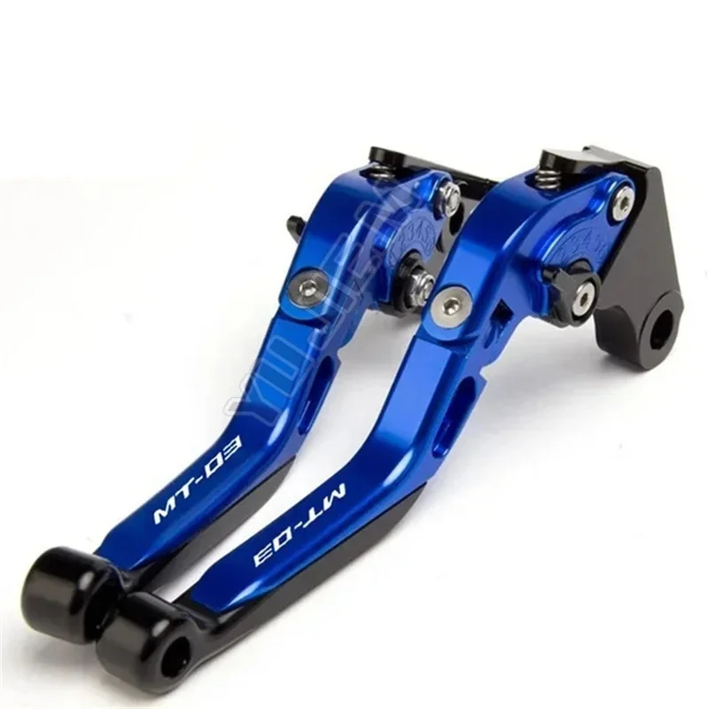 New High Quality Motorcycle CNC Accessories Folding Extendable Brake Clutch Levers MT-03 LOGO For YAMAHA MT03 MT 03 2015-2021