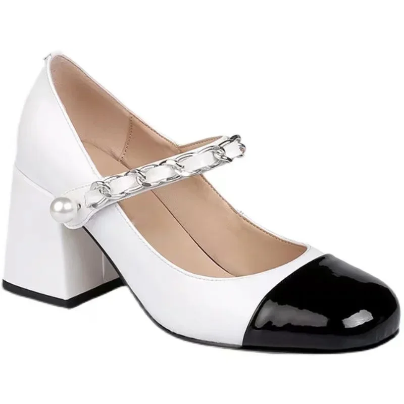 2024 Fashion Shoes for Women Women\'s High Heels Summer Buckle Strap Office and Career New Metal Decoration High Heels