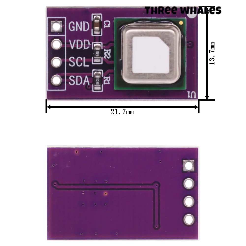 /SCD40 SCD41 Gas Sensor Module Detects CO2 CO2 Temperature and Humidity Two In One I2C Communication Purple with Pin Array image 4