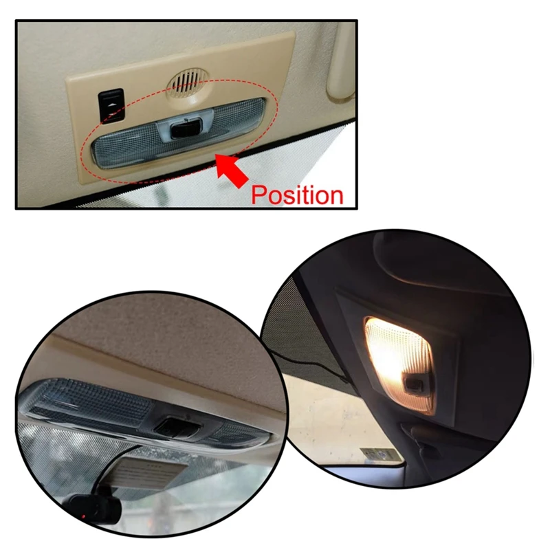 Interior Reading Light Lamp Dome Lamp Signal One Button For Ford Focus Fiesta Mondeo 2005-2014 8A6A13776CA