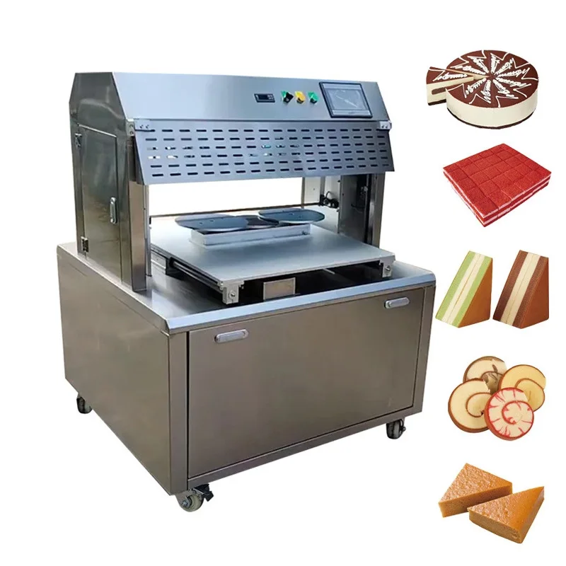 Fully automatic cake cutting machine, commercial pastry slicer, baking equipment, stainless steel cake slicer