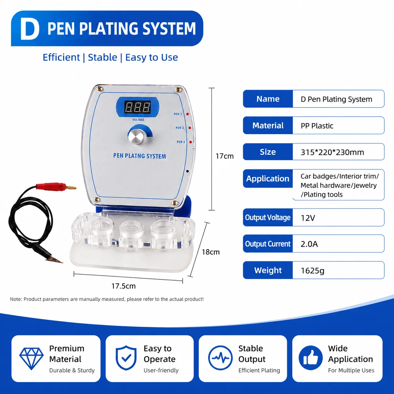 Gold Plating Solution Machine Jewelry Plater Gold Plater Pen Brush Plating System Electroplating Machine Jewelry Tools Equipment