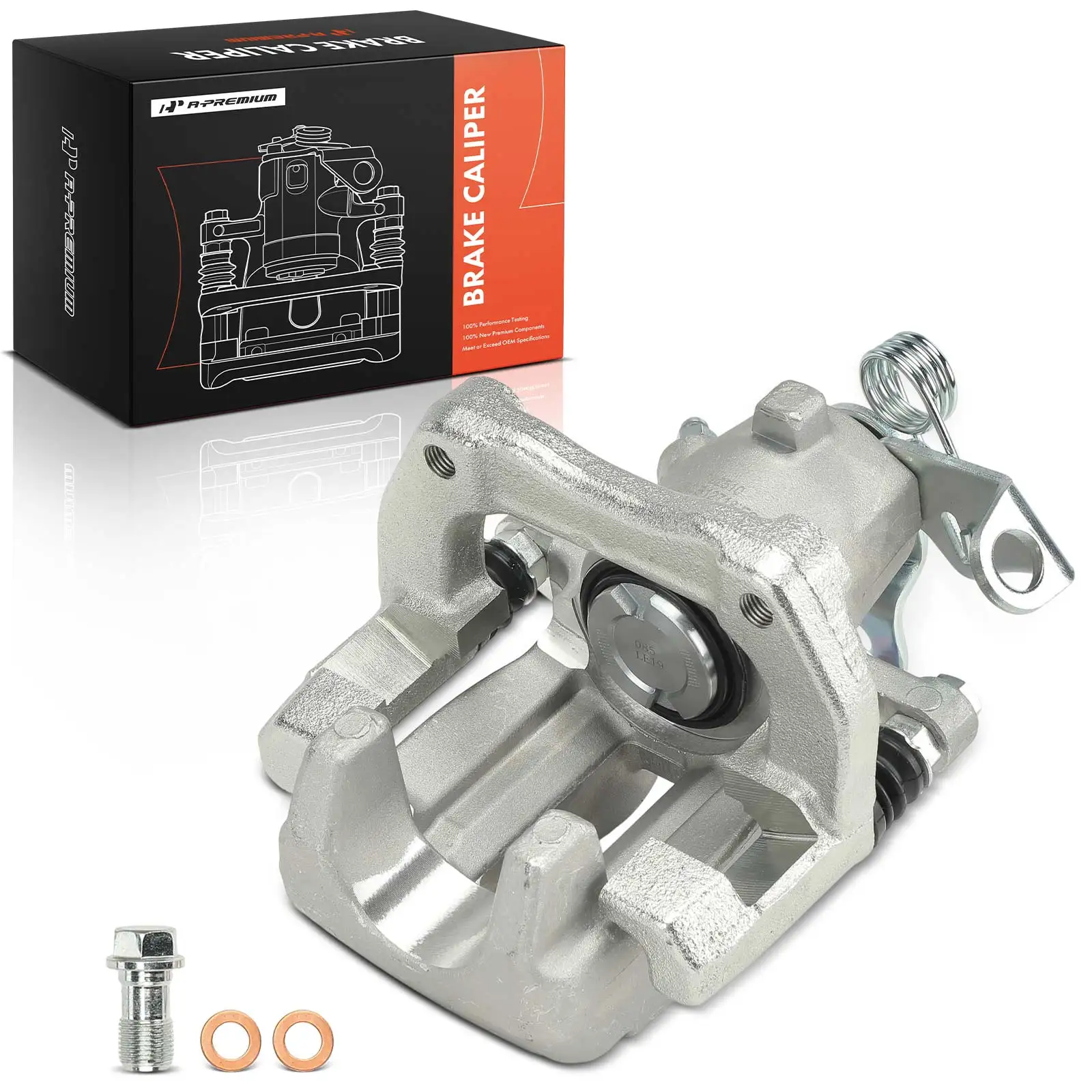 A-Premium Rear Passenger Brake Caliper with Bracket for Audi TT Quattro 2000-2006 Volkswagen R32 2004