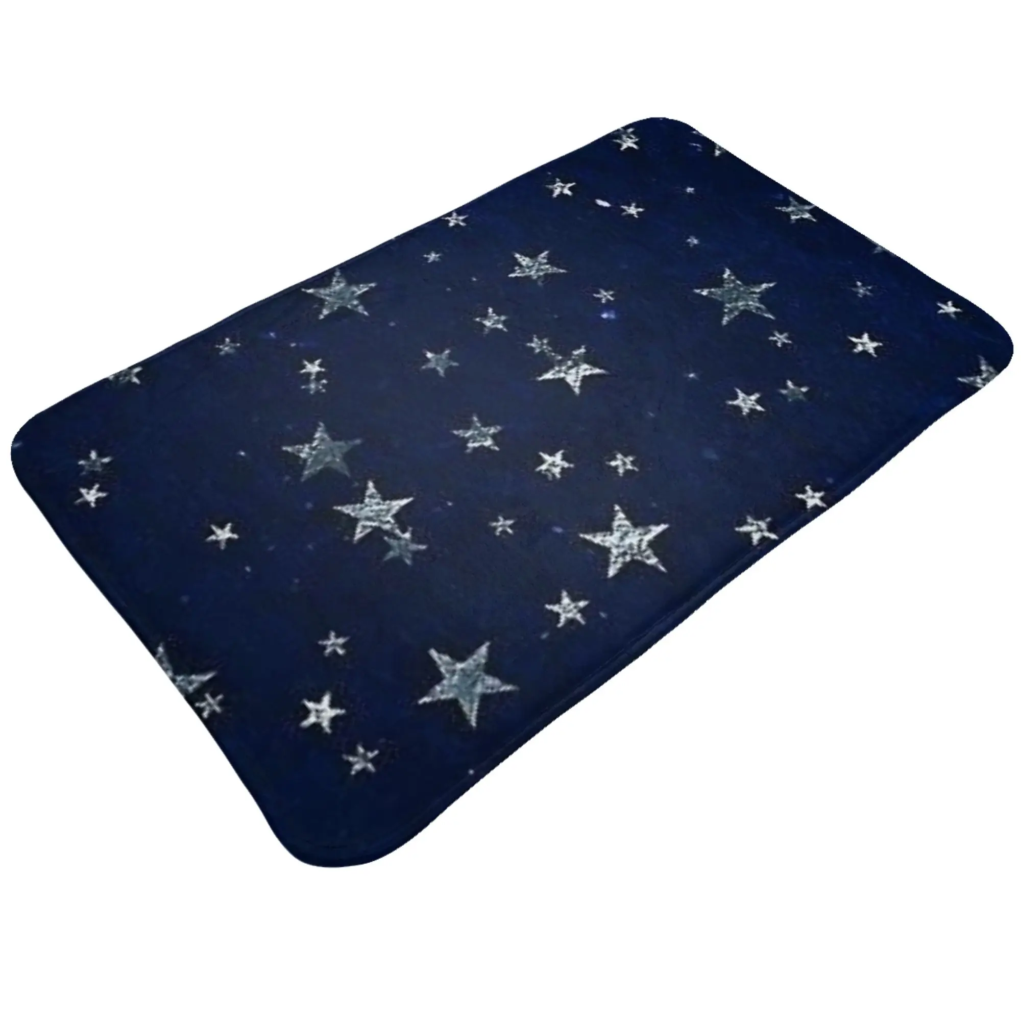 Dark Night Starry Sky Seamless Pattern Anti-Slip Doormat Kitchen Mat  Balcony Indoor Home Decorative