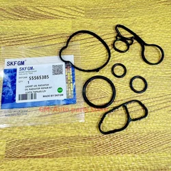 1Set Wooeight Oil Cooler Gaskets ON:55566784 55565385 55568536 55568539 Fit For Chevrolet Cruze Sonic Trax Encore 1.4T Astra
