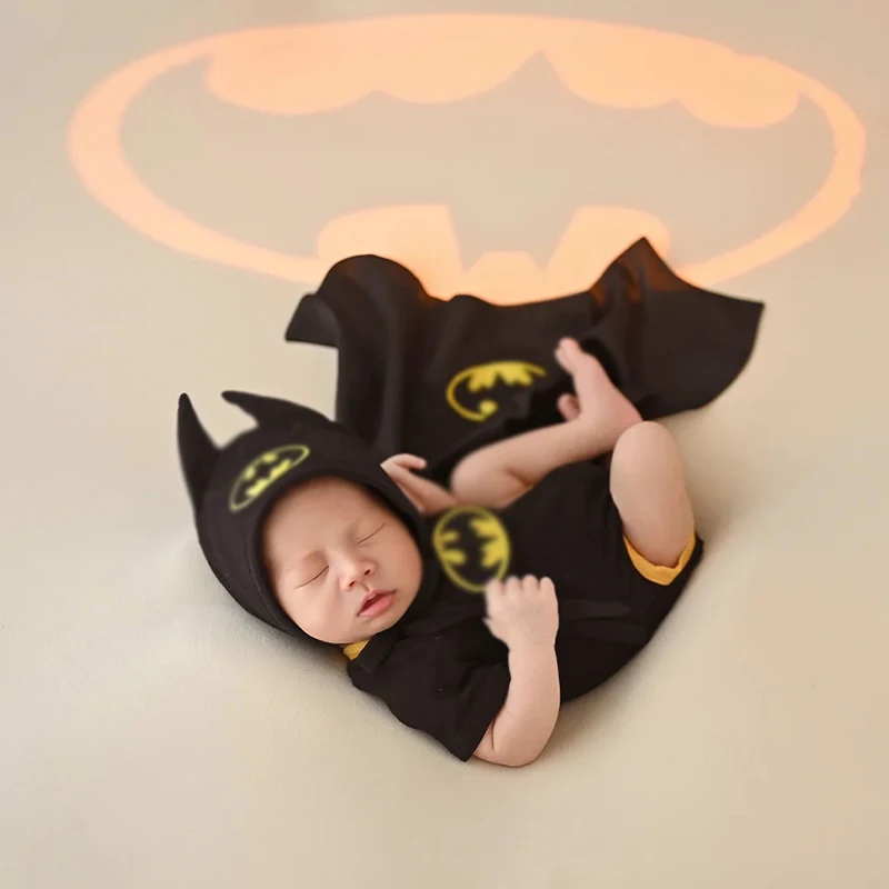 Newborn Photography Clothing Baby Boy Cosplay Cloak + Clothing + Hat 3pcs/Set 0-1 Month Baby Photoshoot Festival Costume Props