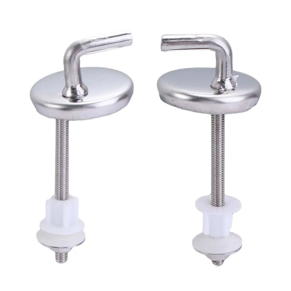 Stainless Steel Toilet Seat Hinge Universal Design No Noise Toilet Lid Hinges Replacement Parts Easy Installation Heavy Duty