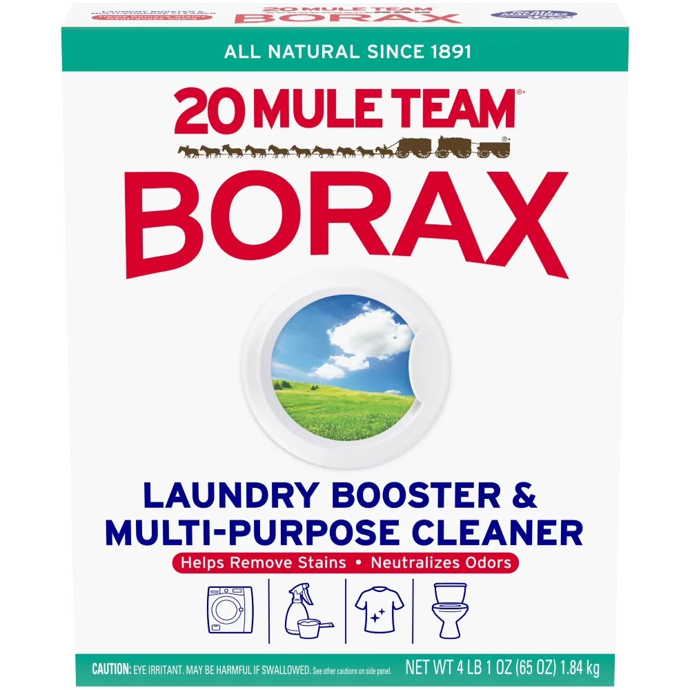 All Natural Borax Laundry Detergent Booster & Multi-Purpose Household Cleaner 65 Oz Pure Mineral Powder for Washing Cleaning Deodorizing