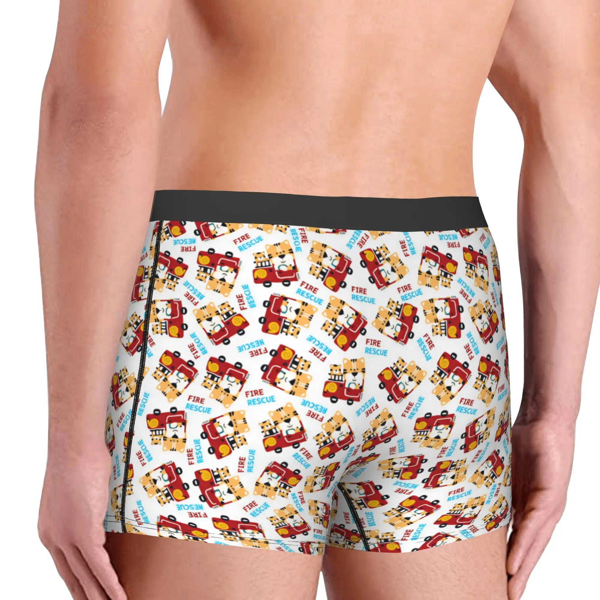 Cool Firefighter Rescue Tool Seamless Pattern Boxers Shorts Panties Male Underpants Comfortable  Briefs Underwear