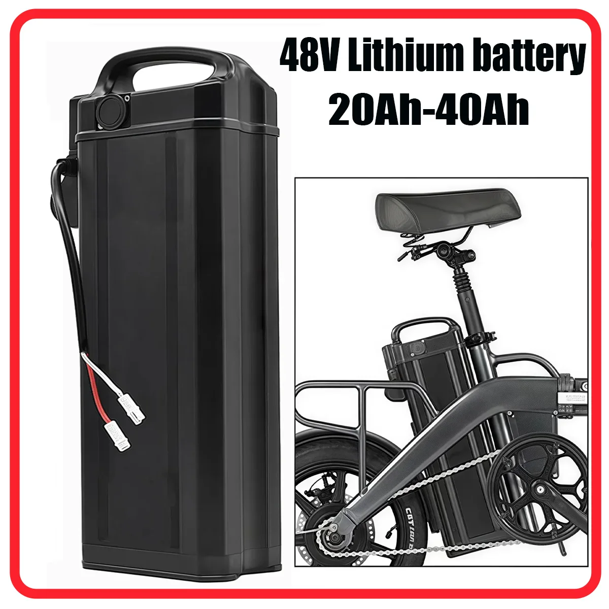 40Ah 30AH 20AhOriginal48V Haiba New Li-ion 18650 Battery with Charger and BMS Protection Plate for 750W, 1000W, and 1500W Motors