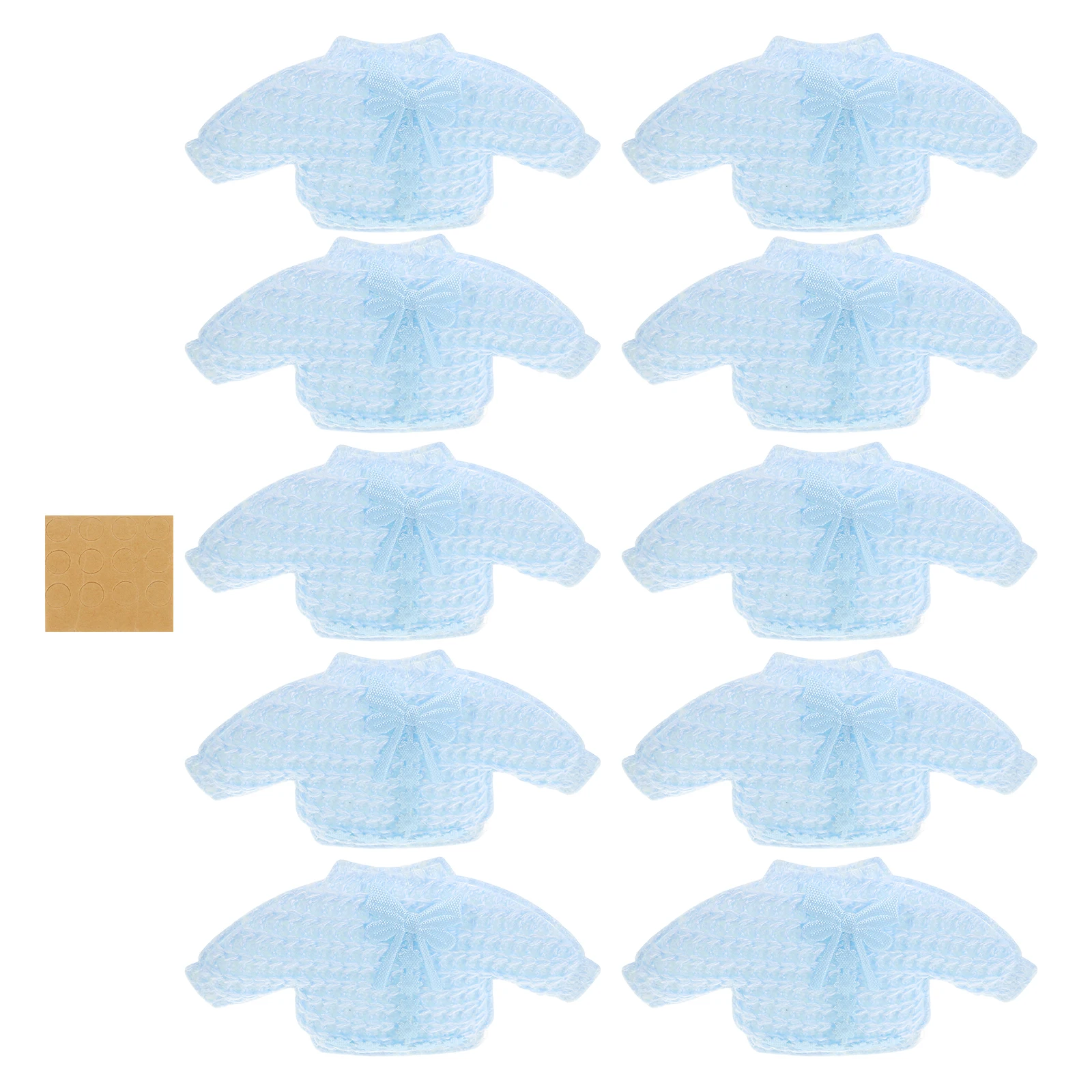 

12pcs Baby Shower Decorations Stickers Scrapbook Supplies Blue Reveal Party Cloth Decal Backdrop Confetti Clothes