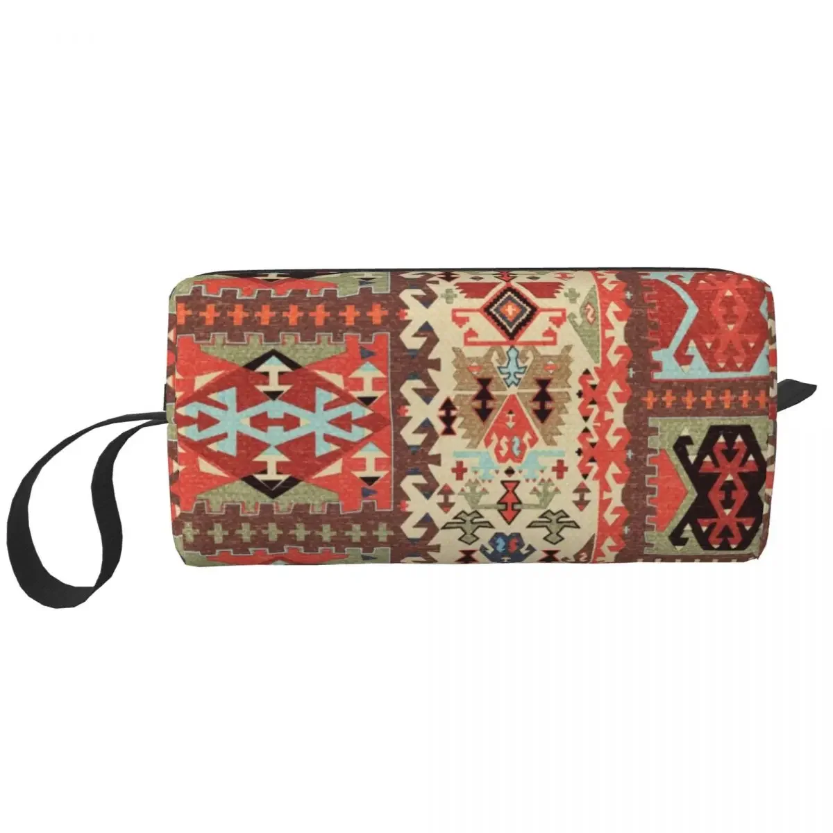 Turkish Kilim Fantasy Magic Carpet Travel Cosmetic Bag Women Boho Bohemian Makeup Toiletry Organizer Beauty Storage Dopp Kit