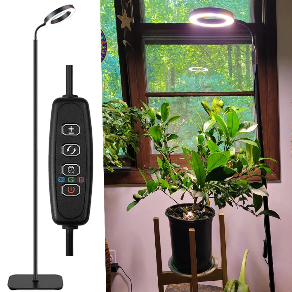 Plant Grow Light,for Indoor Plants Full Spectrum,LED Floor Plant Growing Lamp with Height Adjustable Stand,for Small Large Plant