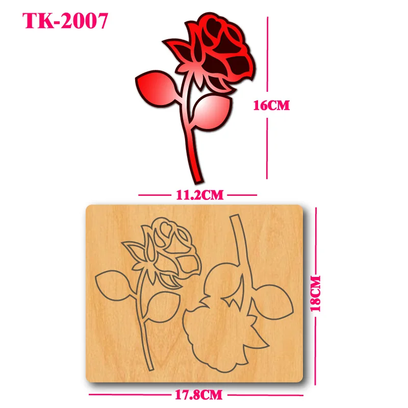 

Rose decoration die-cutting mold, DIY cutting and embossing template/scrapbook paper card/wooden cutting mold