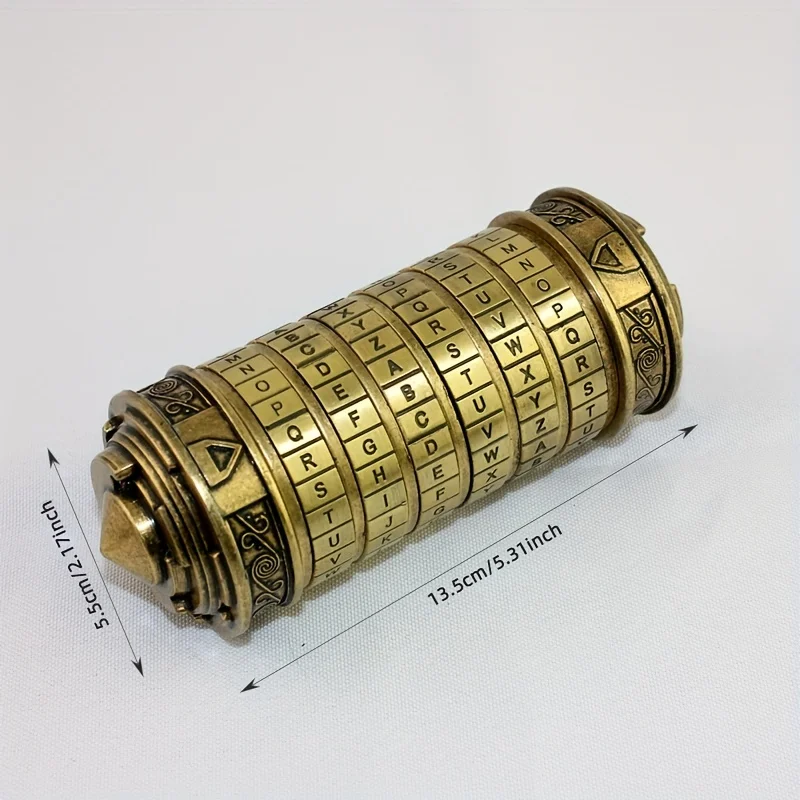 1pc Exquisite Cryptex Da Vinci Code Mini Lock with Hidden Compartment-Unique Romantic Birthday Gift ,Perfect for Valentine's Day