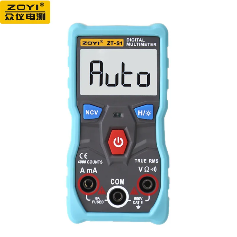 zoyi Automatic Range Digital Multimeter True-RMS intelligent NCV 4000 Counts AC/DC Voltage Current Ohm Test Tool zt-x ZT-S1