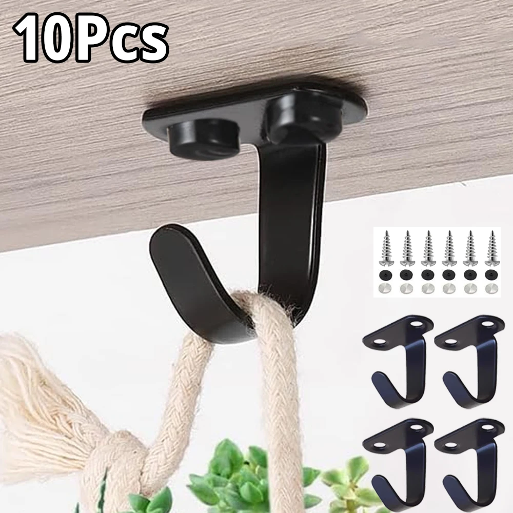  Ceiling Hooks Stainless Steel Heavy Duty Hanging Hook Top Hanger For Plant Lights, Kitchen Garage Multi-Purpose Storage Hanger
