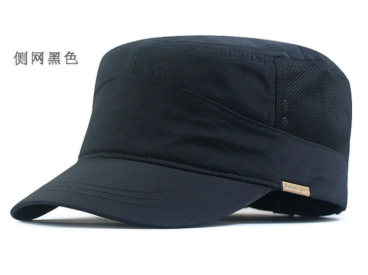 Cadet Flat Hat Baseball Cap Sommer Mesh Baumwolle Basic Trucker Dad Hüte für Männer Big Head Plus Size Oversize – Detail 4
