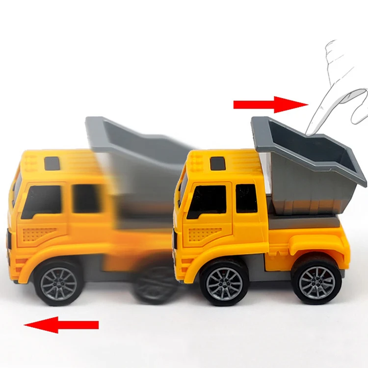 Vehículo de ingeniería de simulación de dibujos animados para niños, Mini excavadora extraíble, camión mezclador, juguete de construcción, rompecabezas