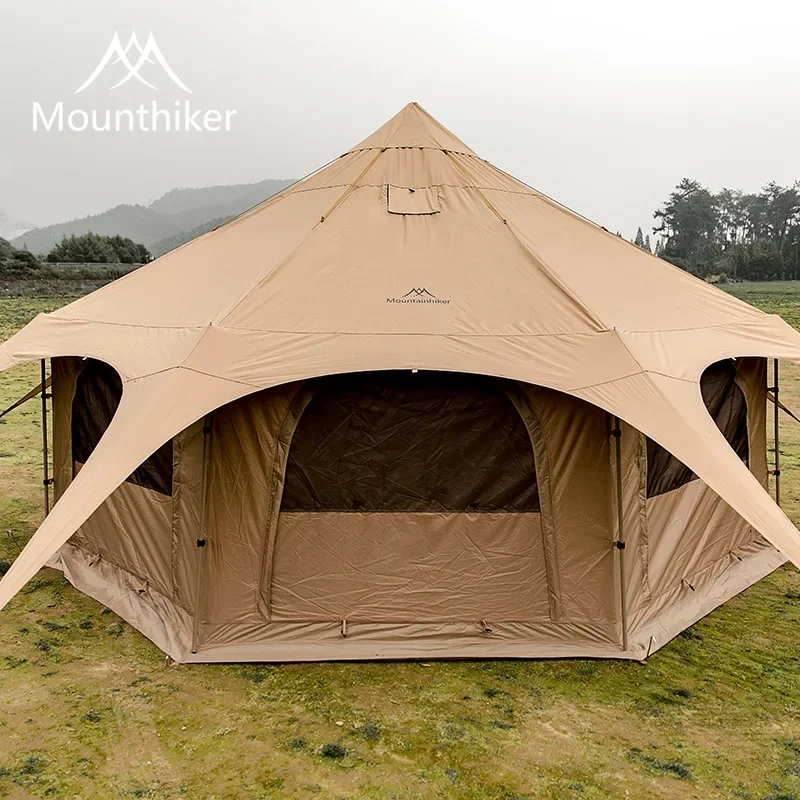 Mountainhiker Tent Customers Outside New Camping Camping House-shaped Waterproof Sunscreen Yurt Round Cotton Circus Tent