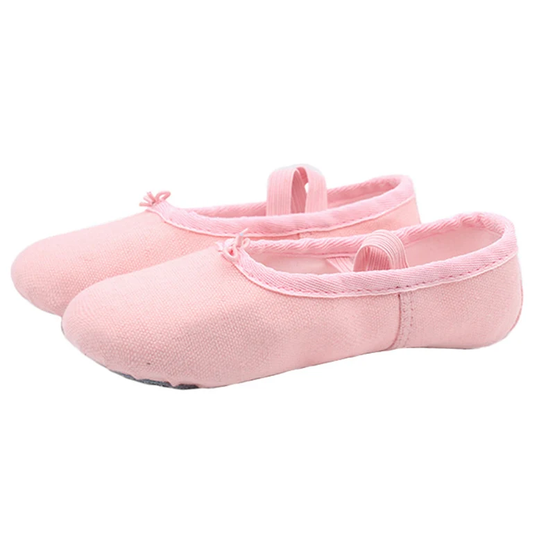 Bailarinas para niñas y mujeres, zapatos planos de lona, zapatos de baile, zapatos de Ballet de suela suave, zapatos de baile de práctica para niños, Negro, Rojo, rosa y blanco